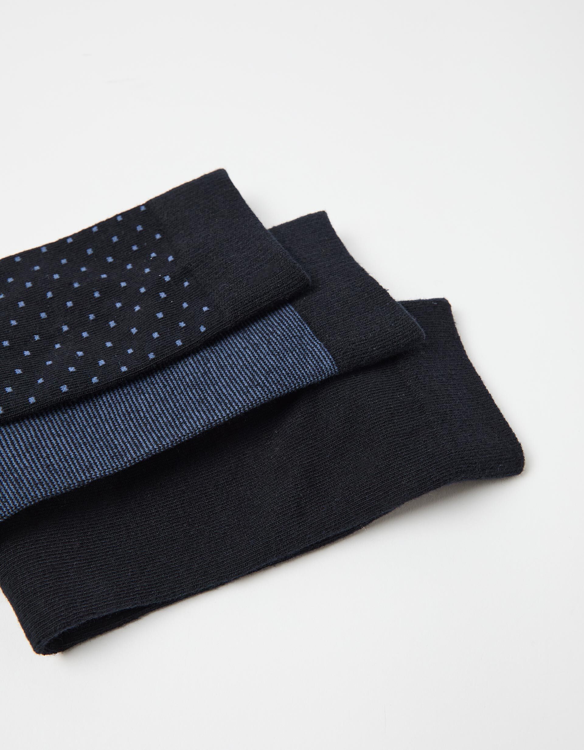 Comprar Online Pack 3 Pares de Meias, Homem, Azul Escuro