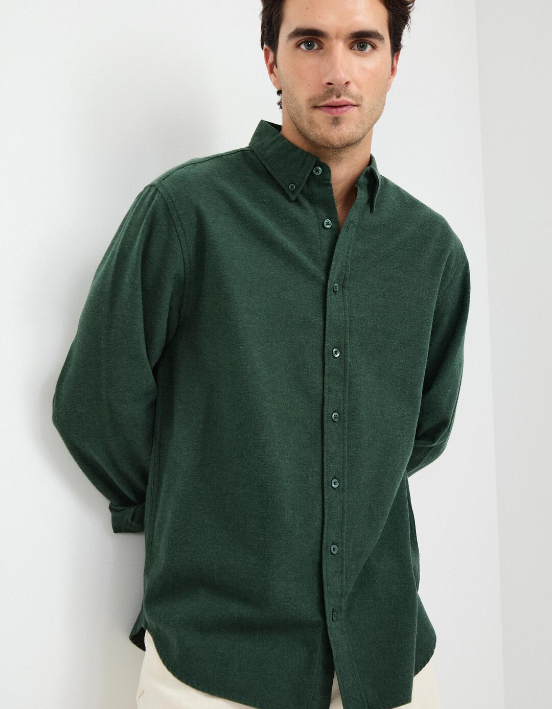 Camisa, Homem, Verde Escuro