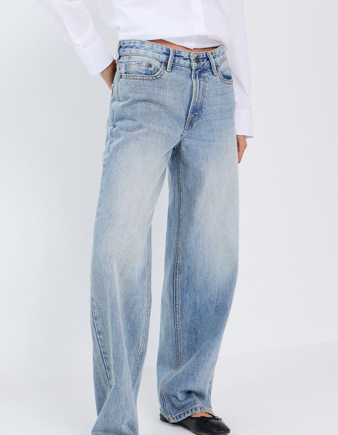 Cal&ccedil;as De Ganga Wide Leg, Mulher, Azul Claro