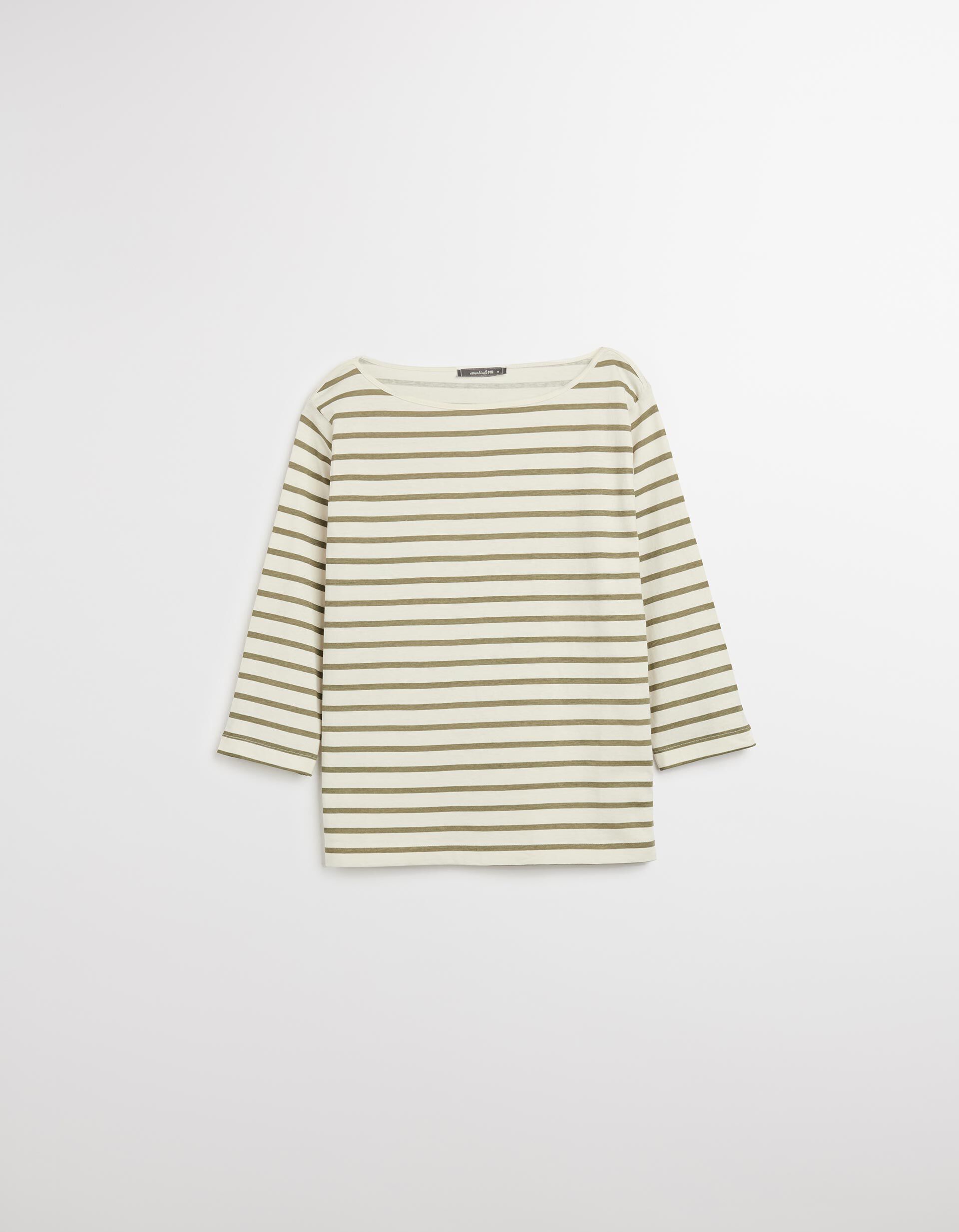 Comprar Online Camisola Riscas, Mulher, Verde Escuro