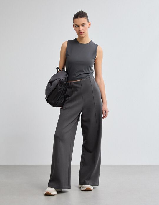 Comprar Online Cal&ccedil;as Piqu&eacute;, Mulher, Cinzento