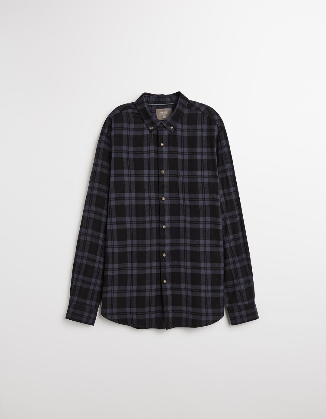 Camisa Flanela de Xadrez, Homem, Azul Escuro