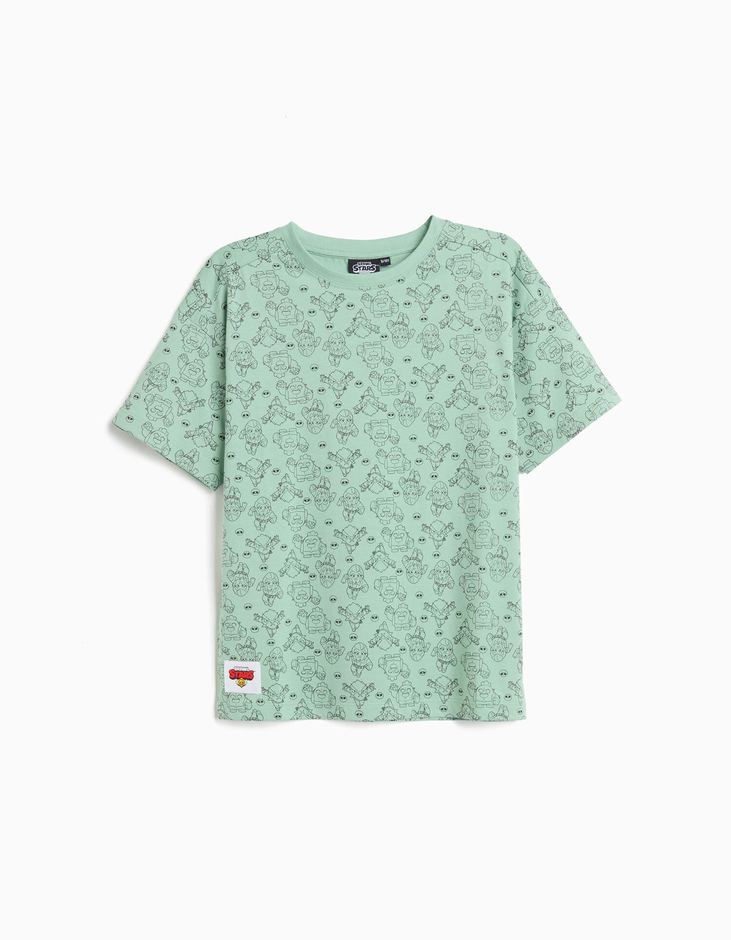 Comprar Online T-shirt 'Brawl Stars', Menino, Verde Claro