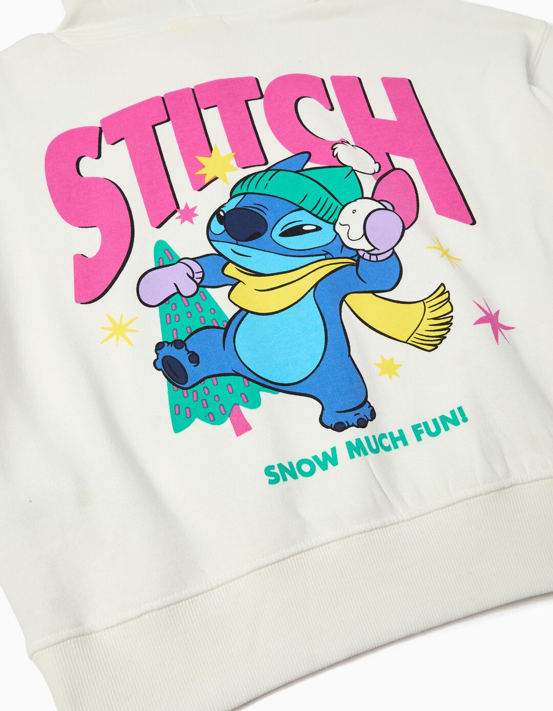 Sweatshirt Capuz 'Stitch' ©Disney, Menina, Branco