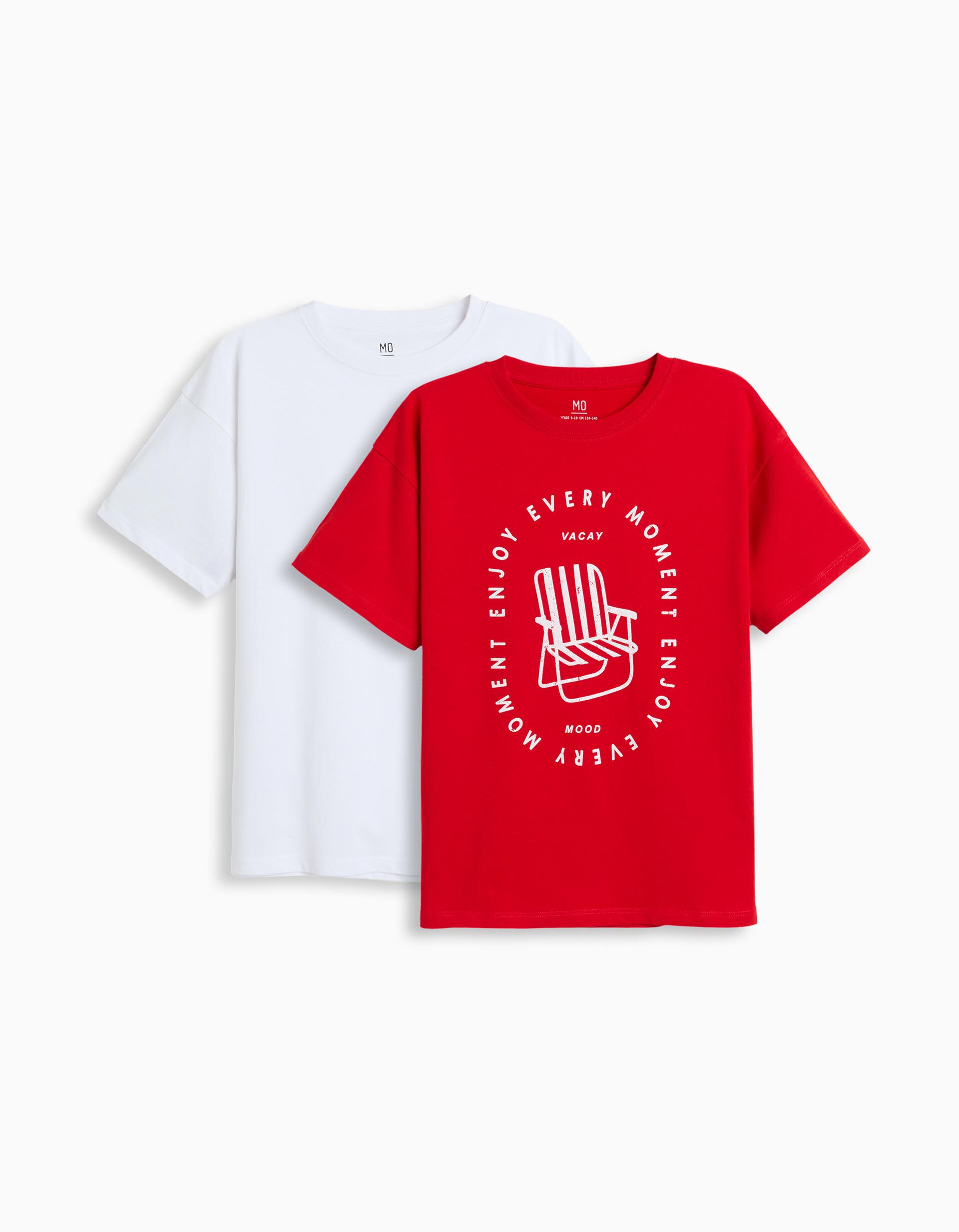 Comprar Online Pack 2 T-shirts, Menino, Vermelho