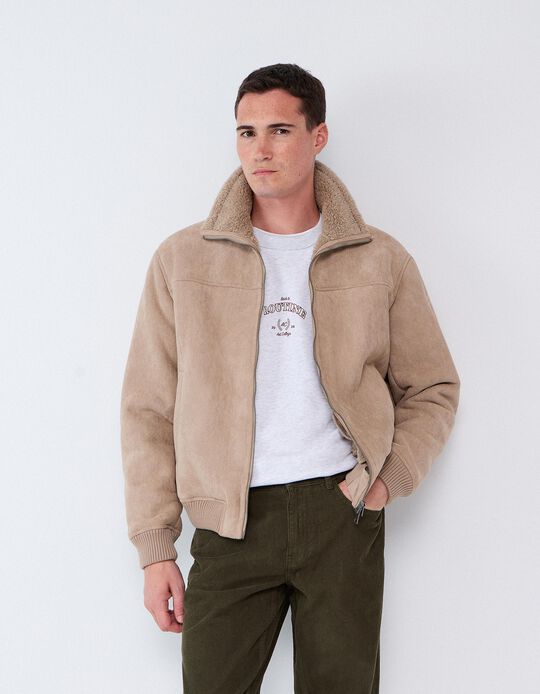 Comprar Online Casaco De Pele Shearling, Homem, Bege
