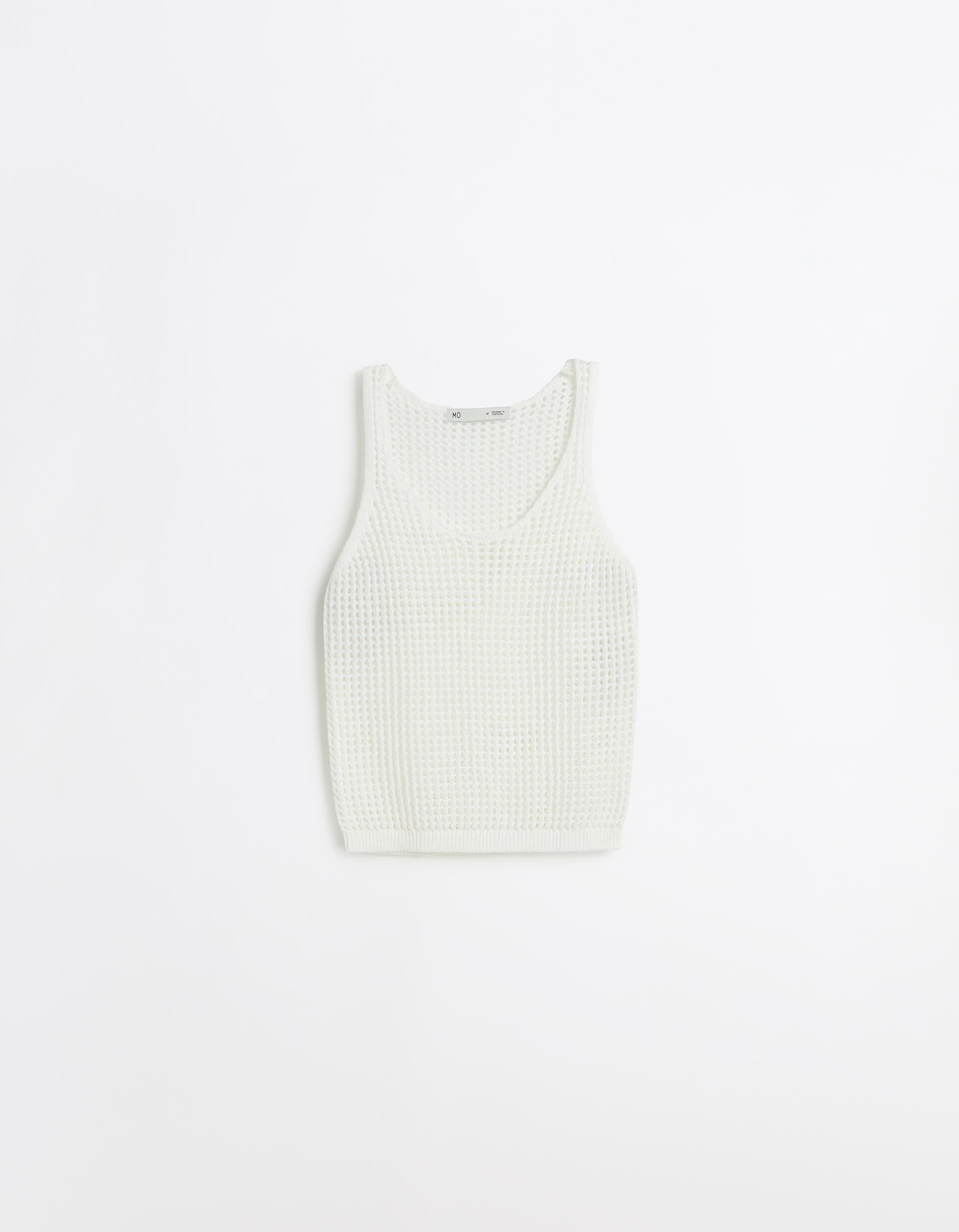 Comprar Online Top de Malha Crochet, Mulher, Branco