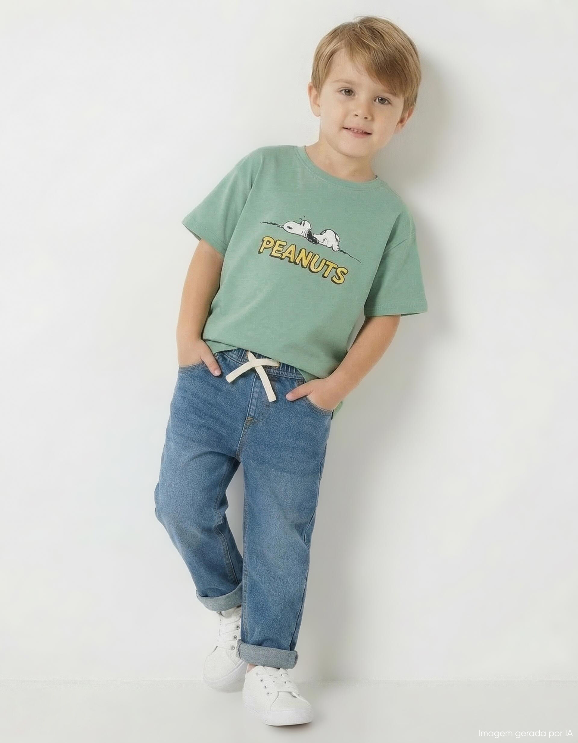 Comprar Online T-shirt 'Snoopy', Menino, Verde Claro