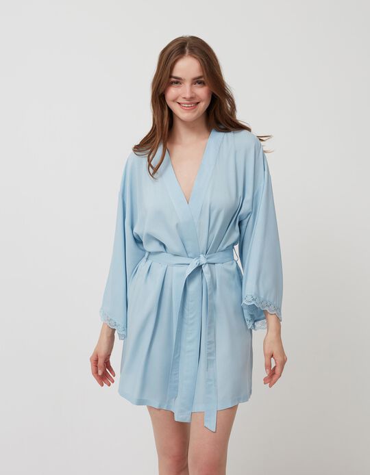 Dressing Gown, Women, Light Blue