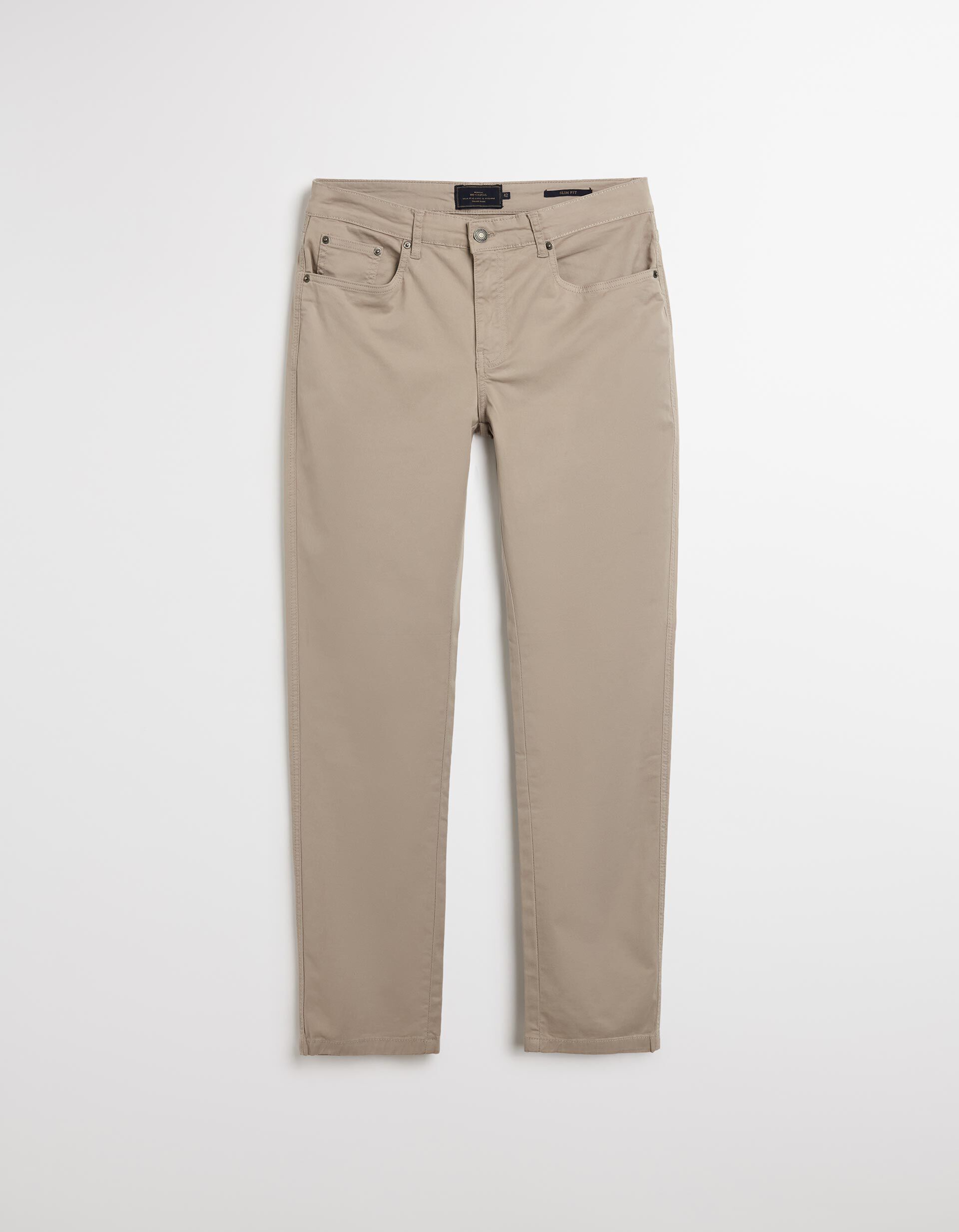 Comprar Online Cal&ccedil;as 'Slim Fit', Homem, Bege Claro