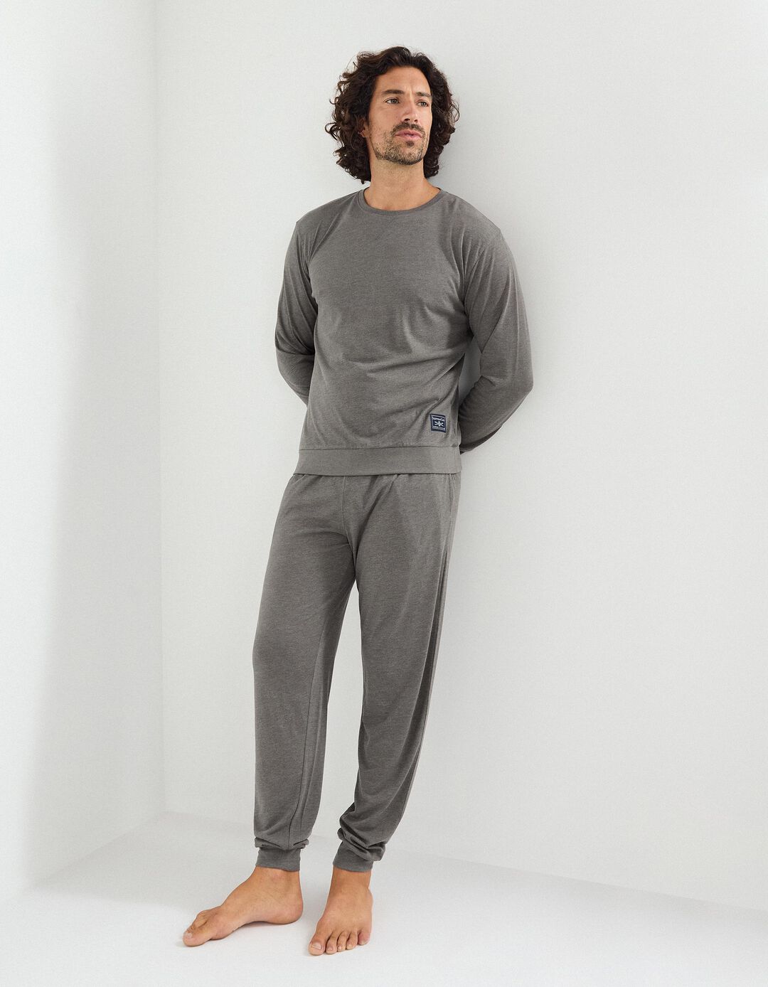 Pijama Jersey, Homem, Cinzento 