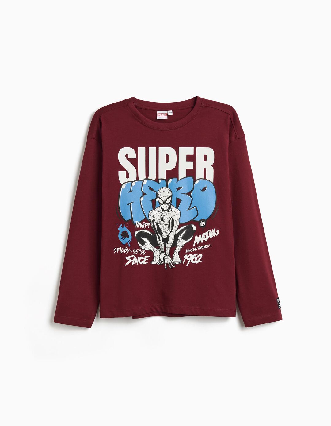 T-shirt Manga Comprida 'Spider-Man' ©Disney, Menino, Vermelho Escuro