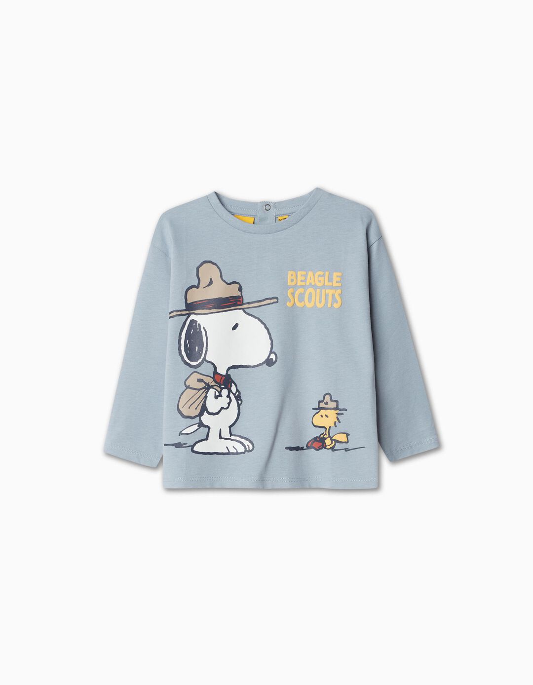 'Snoopy' Long Sleeve T-Shirt, Baby Boy, Light Blue