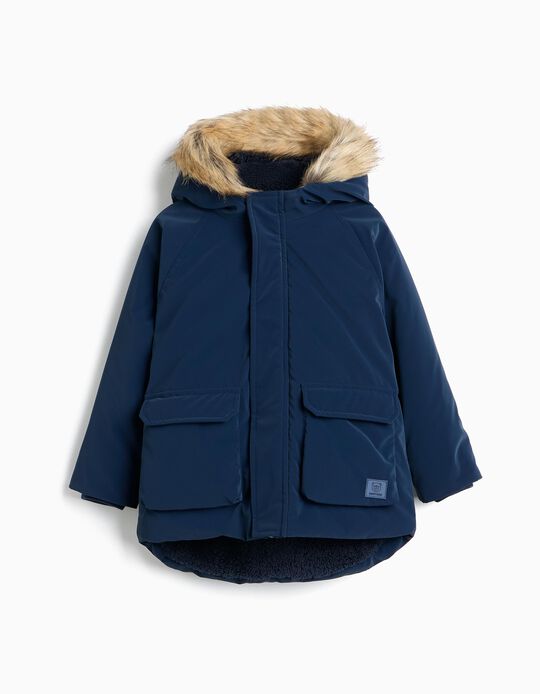 Comprar Online Casaco Acolchoado Com Capuz, Menino, Azul Escuro
