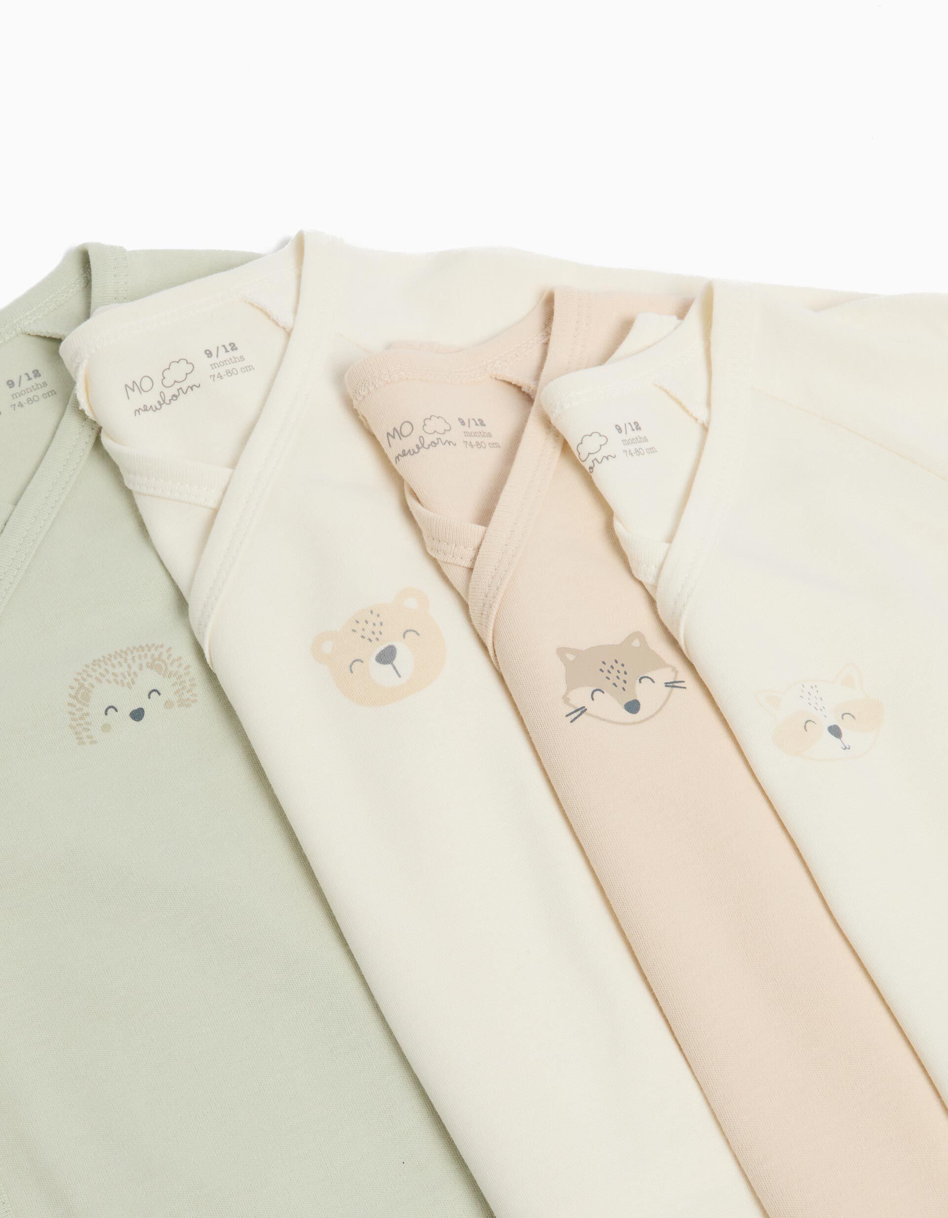 Comprar Online Pack 4 Bodies de Manga Comprida Quimono, Beb&eacute;, Multicor