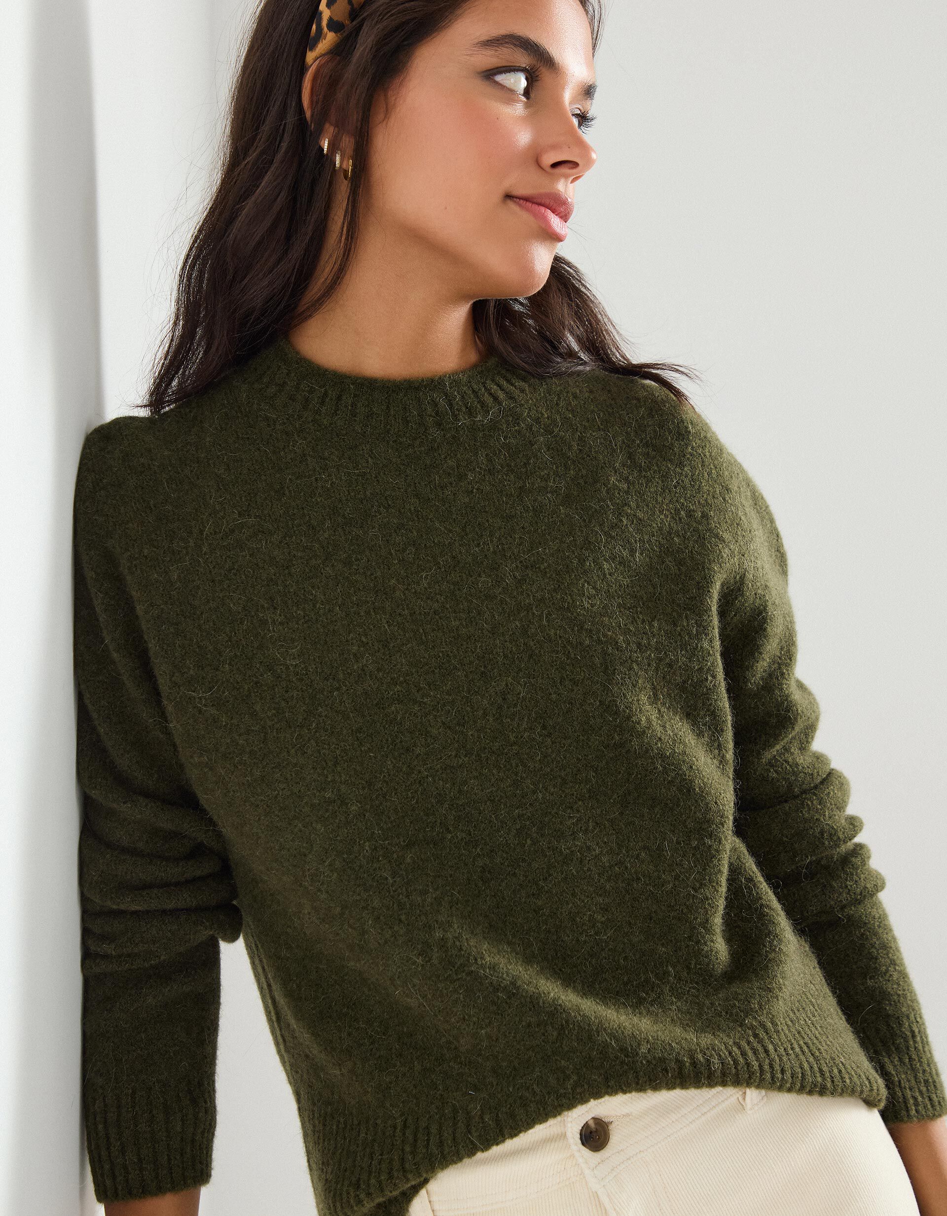 Comprar Online Camisola de Malha, Mulher, Verde Escuro