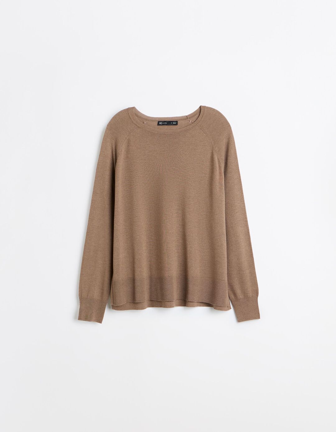 Sweater De Manga Comprida, Mulher, Castanho Claro