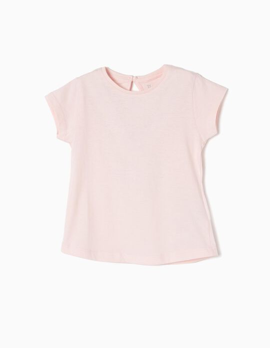 Jersey Knit Fabric T-Shirt, Pink