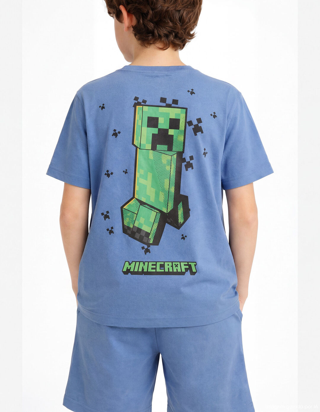 T-shirt 'Minecraft', Menino, Azul