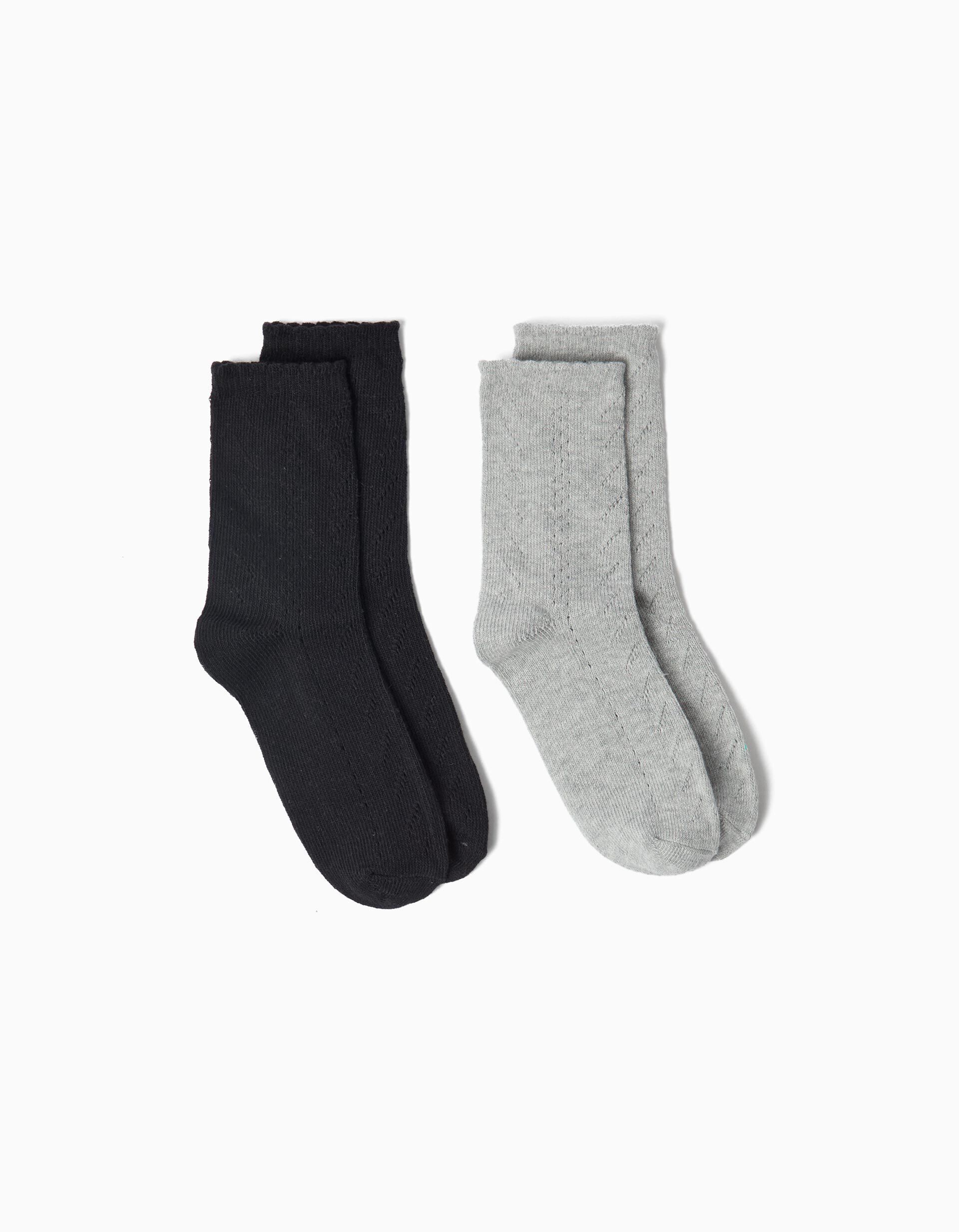 Comprar Online Pack 2 Pares De Meias, Menina, Preto