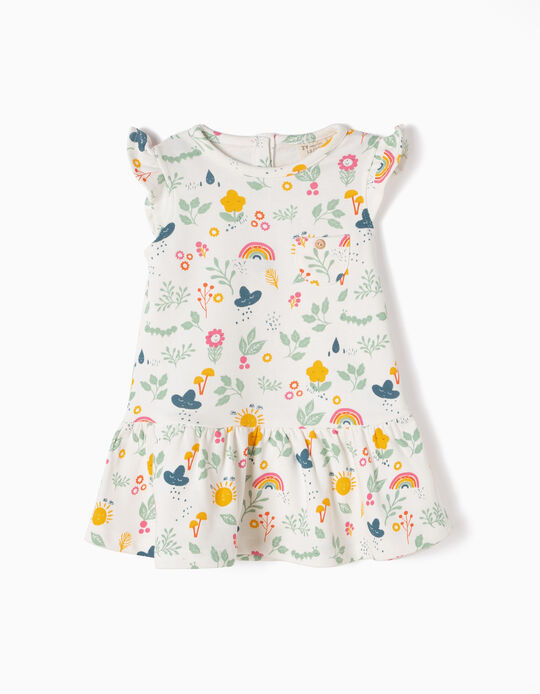 Printed Fleece Dress, Ruffles