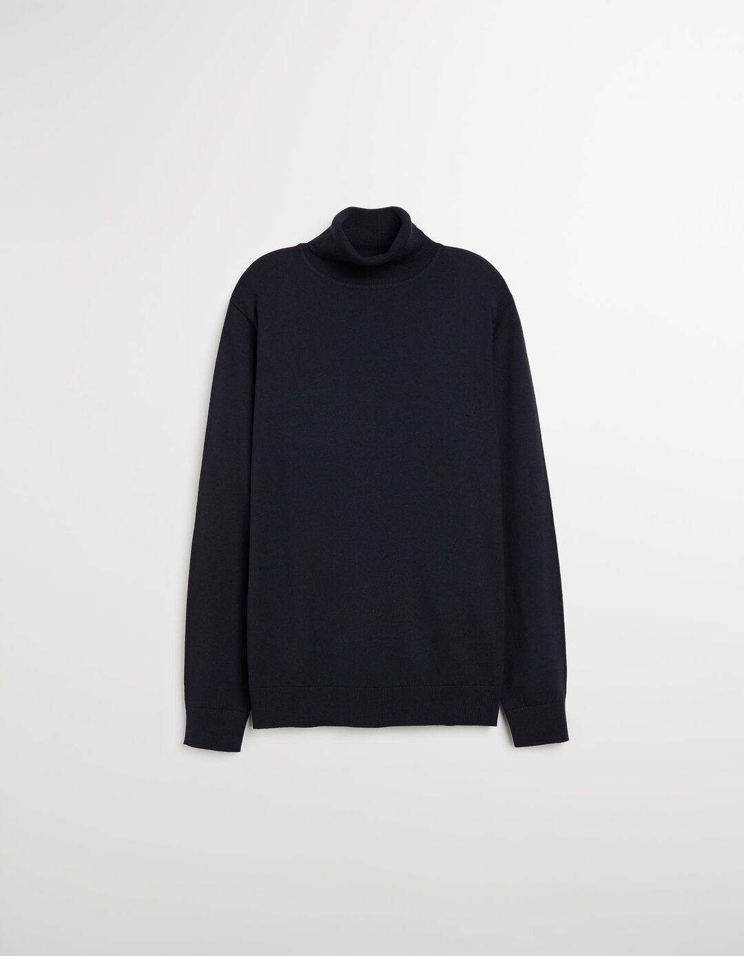 Camisola de Malha com Gola Alta, Homem, Azul Escuro