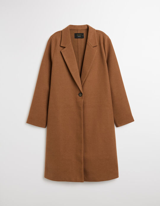 Comprar Online Casaco Comprido, Mulher, Bege 
