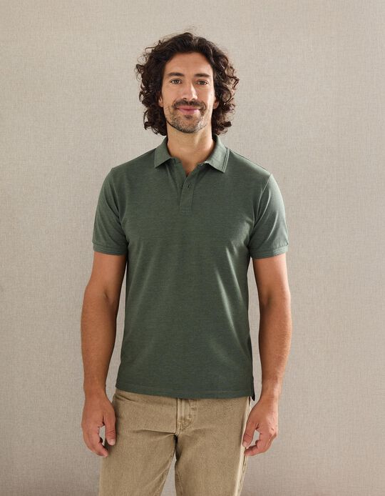 Comprar Online Polo Piquet Manga Curta, Homem, Verde Escuro