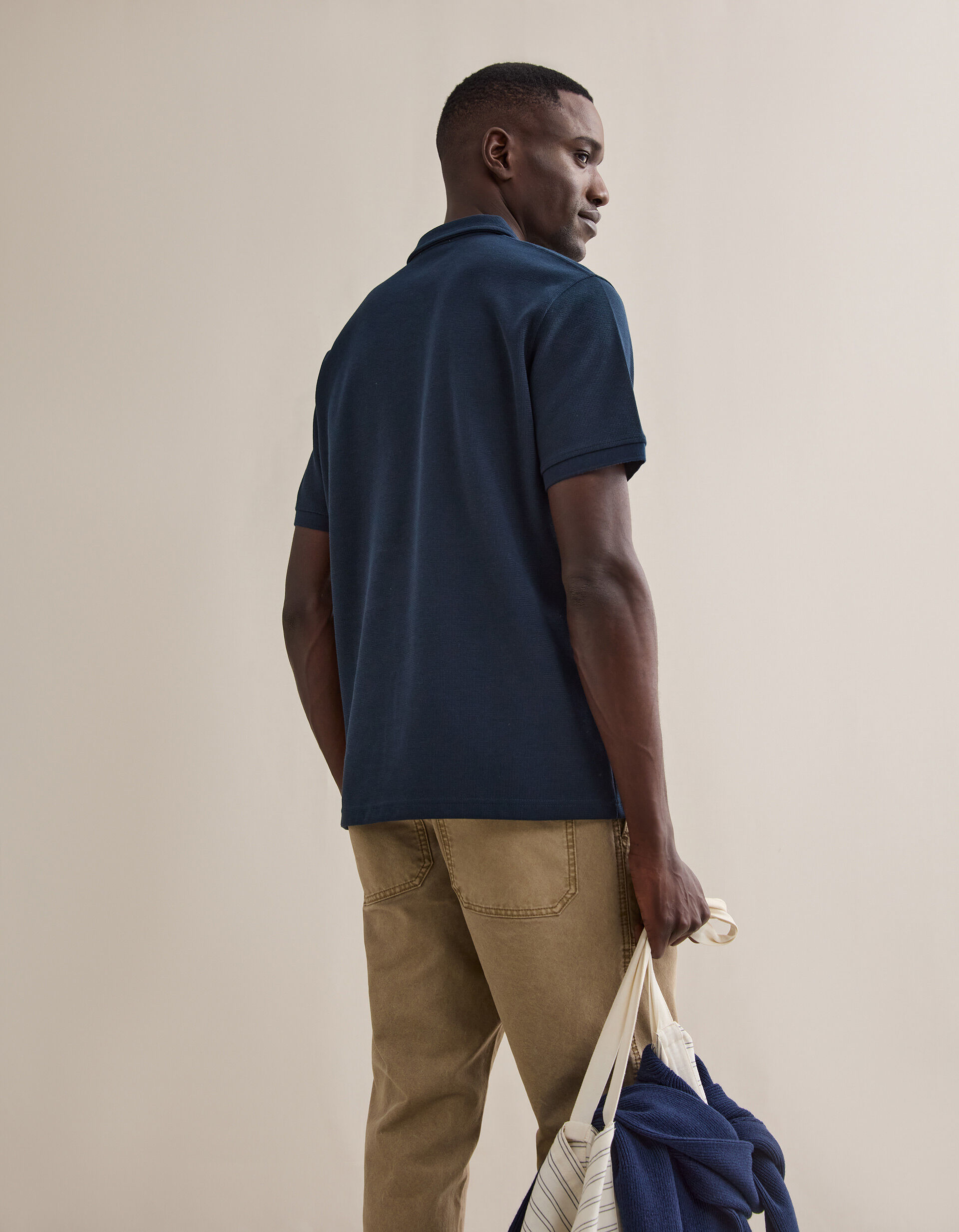 Comprar Online Polo Waffle, Homem, Azul Escuro