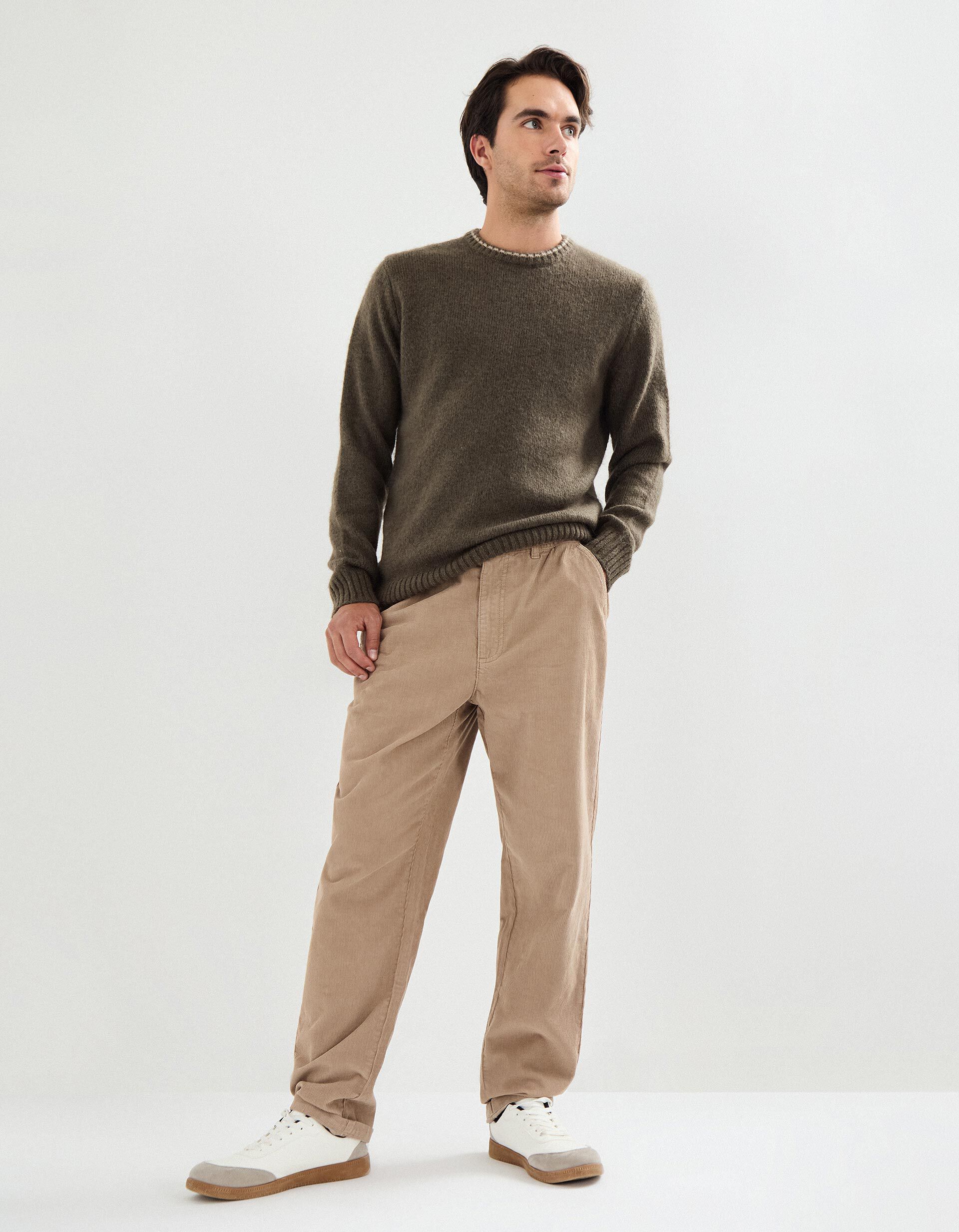 Comprar Online Cal&ccedil;as de Bombazina, Homem, Bege 