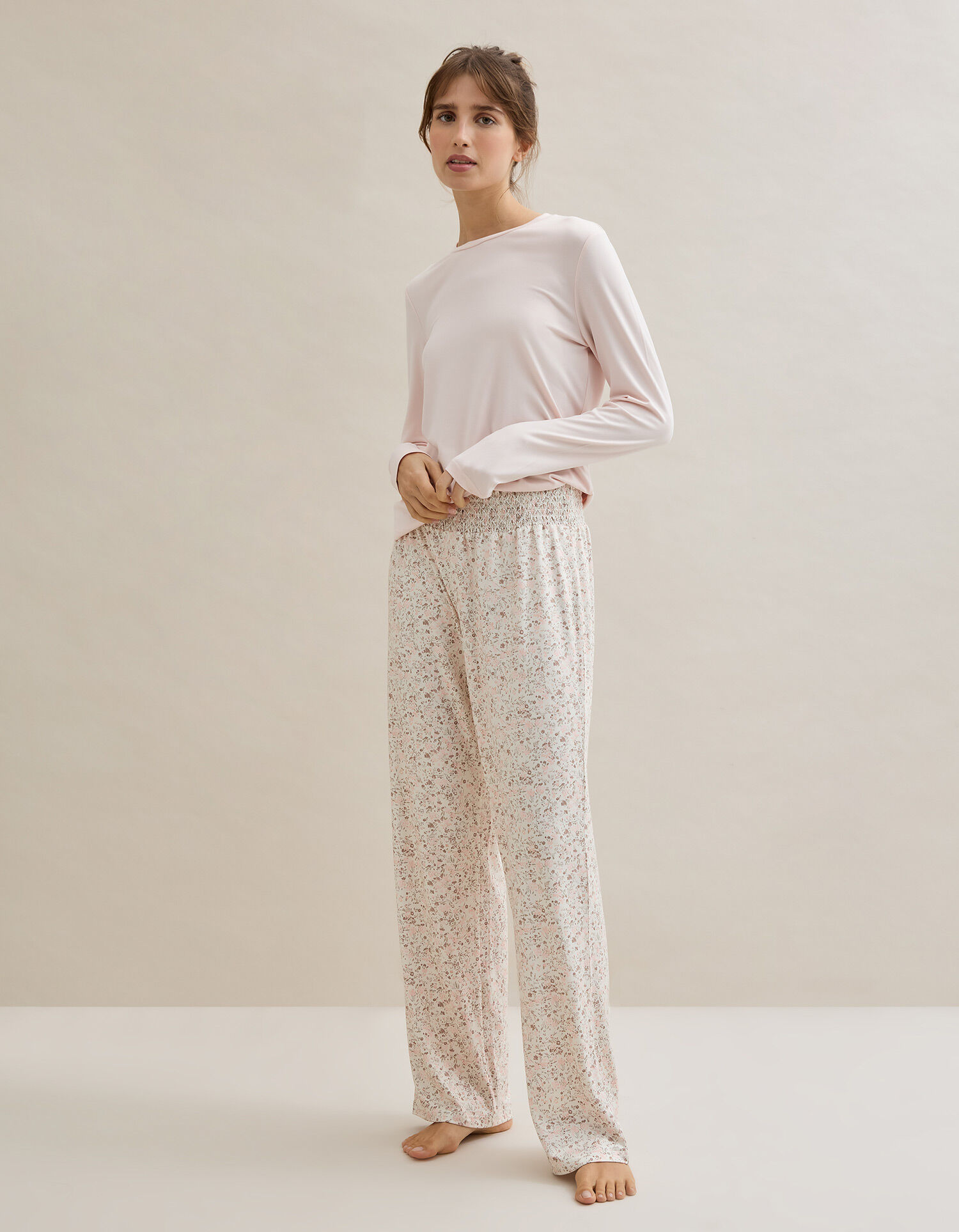 Comprar Online Pijama Flores, Mulher, Rosa Claro 