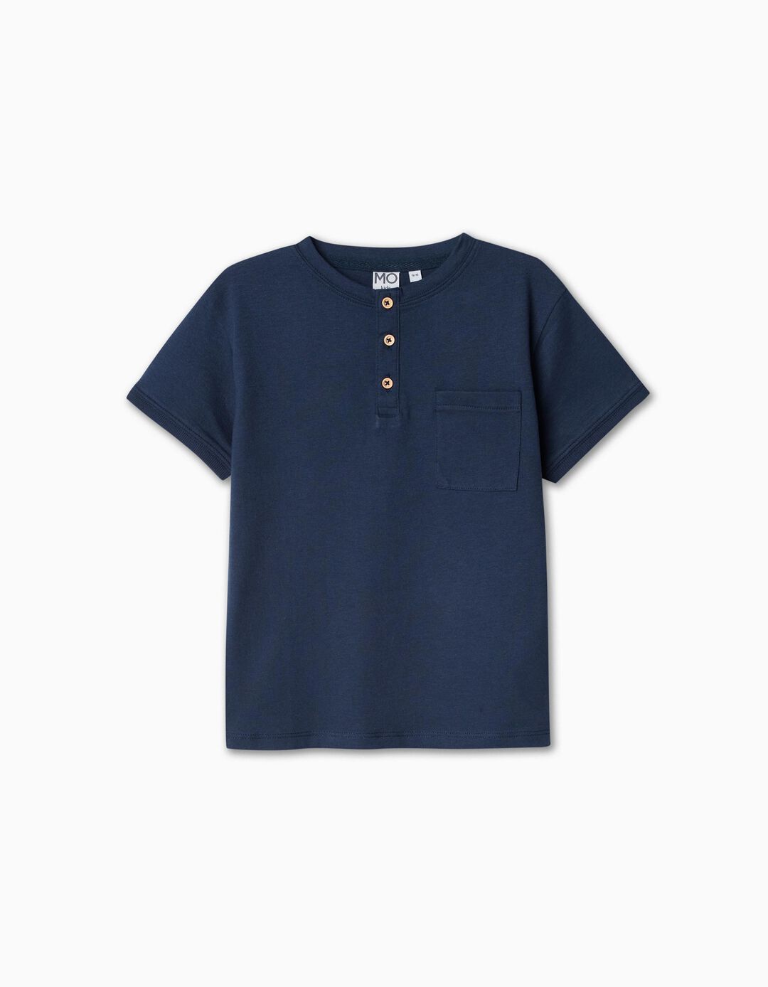 Buttons T-shirt, Boy, Dark Blue