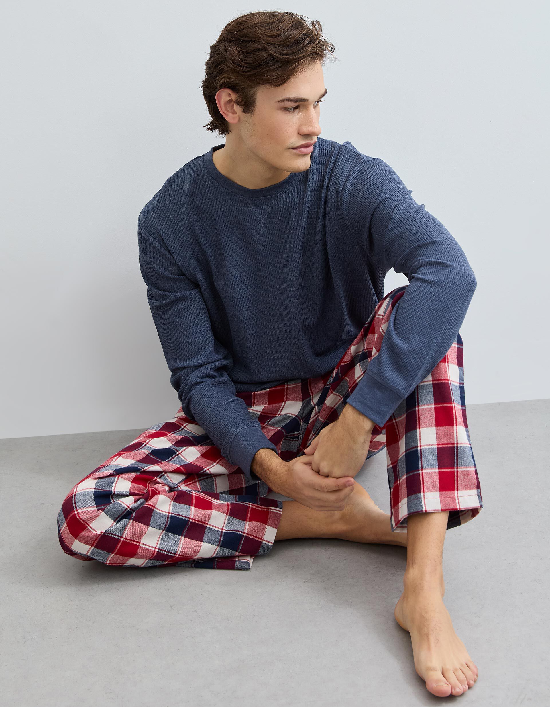 Comprar Online Pijama Xadrez, Homem, Azul Escuro