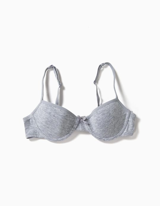 Pack of 2 Underwired Bras, Grey