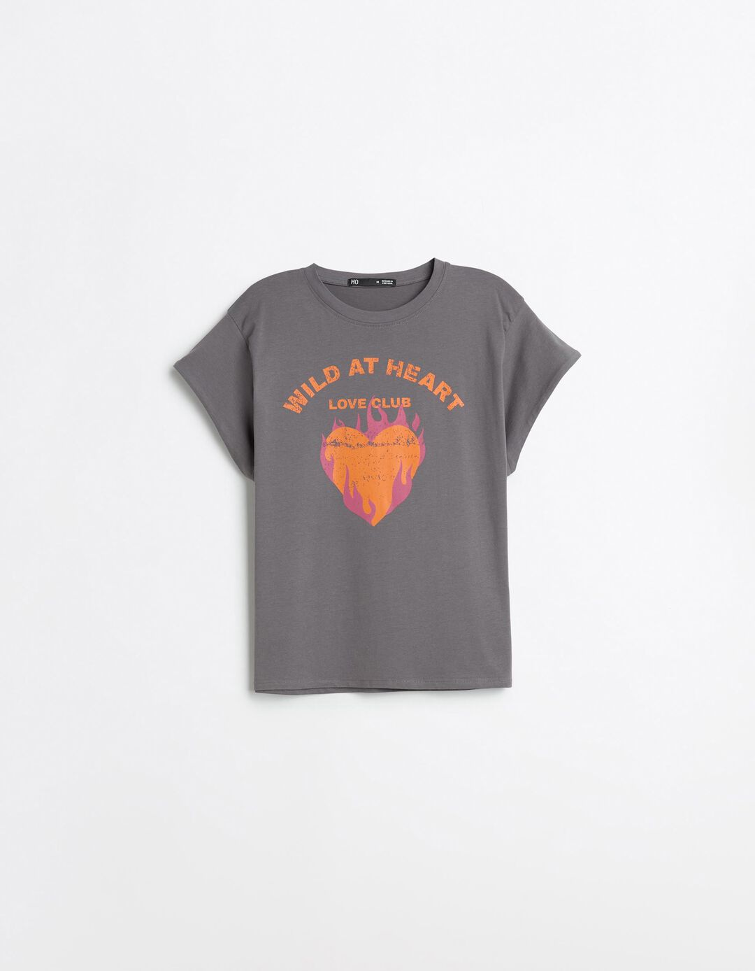 T-shirt Estampada, Mulher, Cinzento