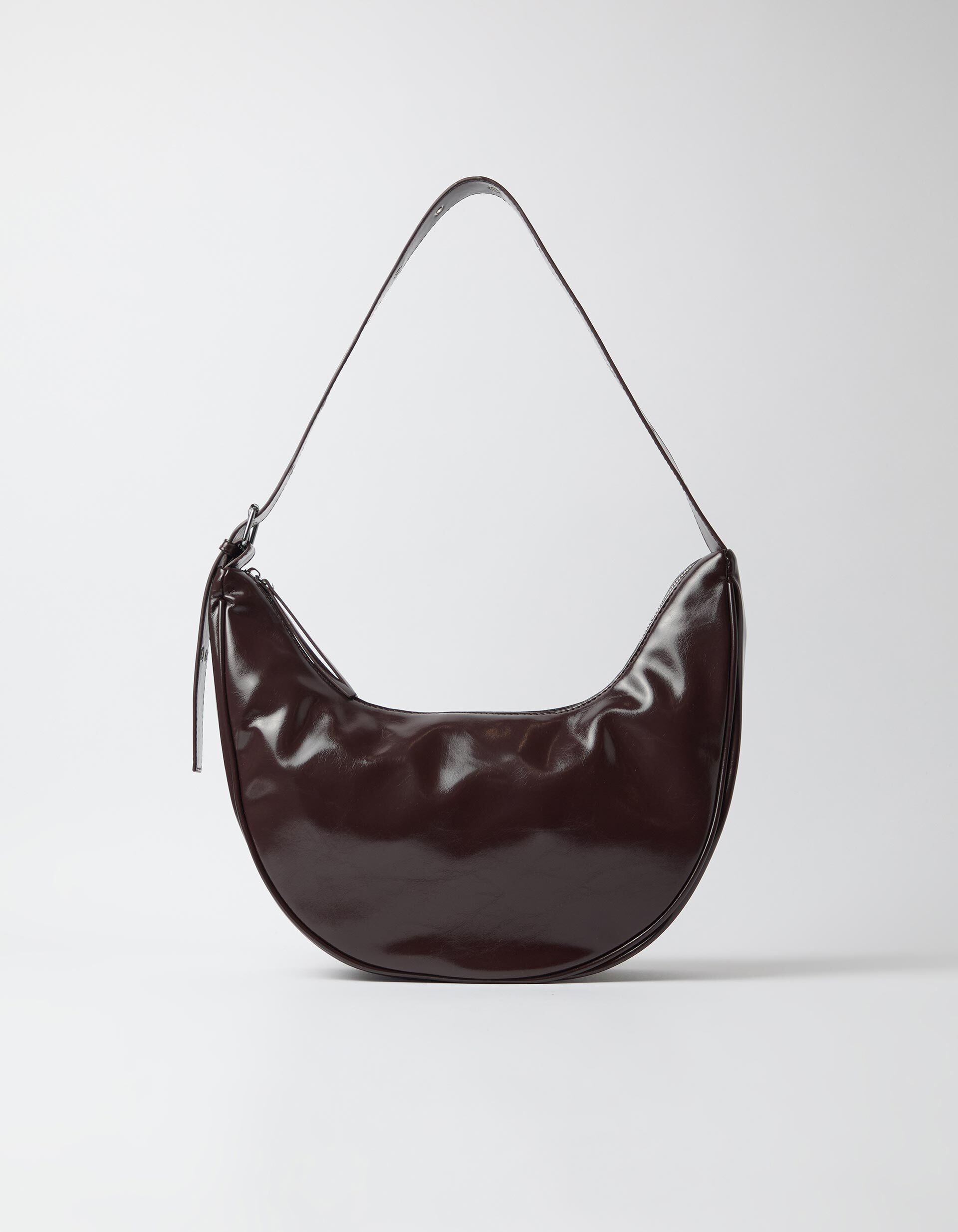 Comprar Online Mala De Ombro Meia Lua, Mulher, Castanho