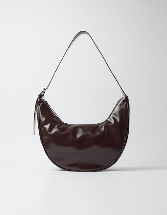 Comprar Online Mala De Ombro Meia Lua, Mulher, Castanho