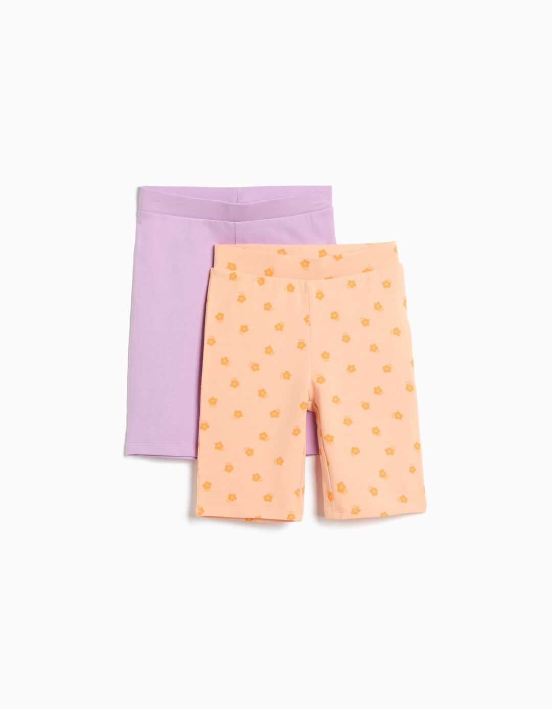 Pack 2 Leggings Cycling, Menina, Coral Claro 