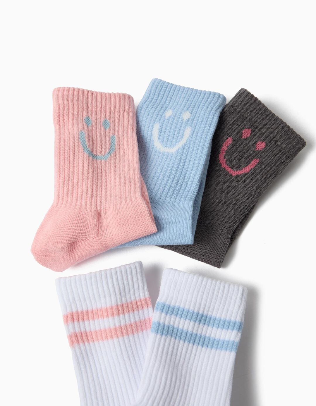 Pack 5 Pares De Meias Desportivas, Menina, Multicolor