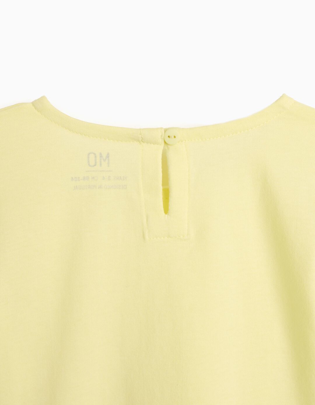 T-shirt Manga Curta, Menina, Amarelo Claro
