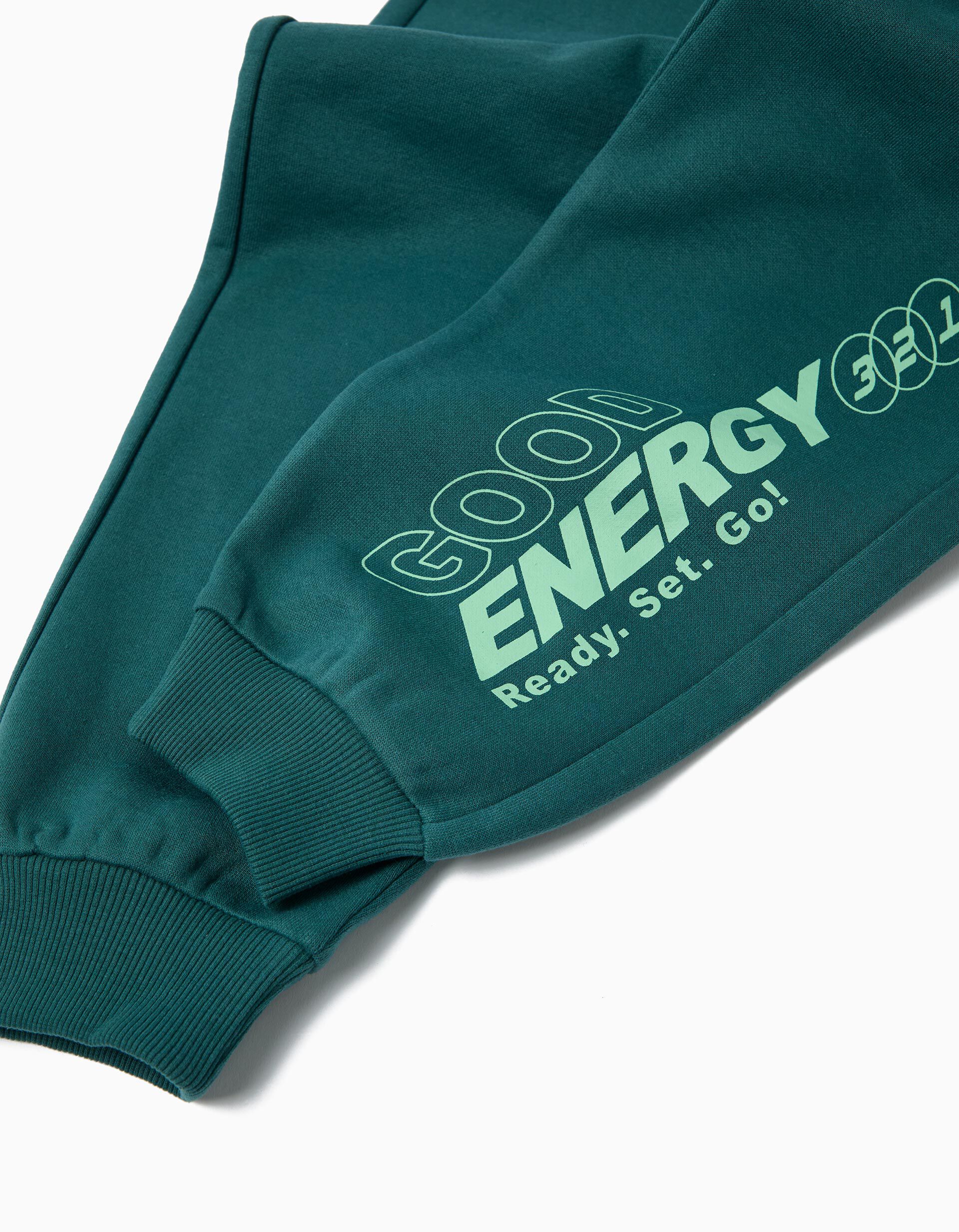 Comprar Online Cal&ccedil;as Jogging de Felpa, Menino, Verde Escuro