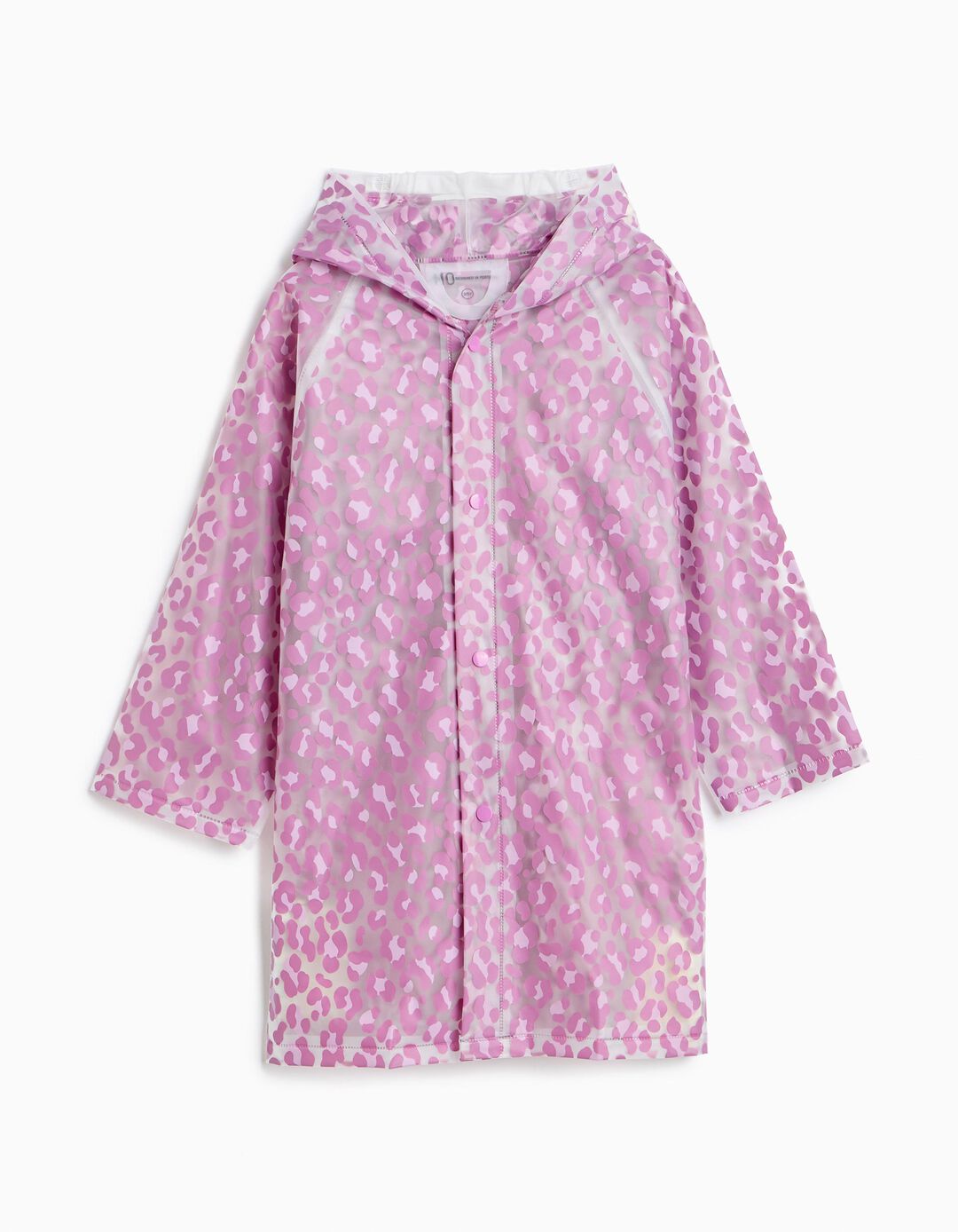 Capa De Chuva Animal Print, Menina, Rosa