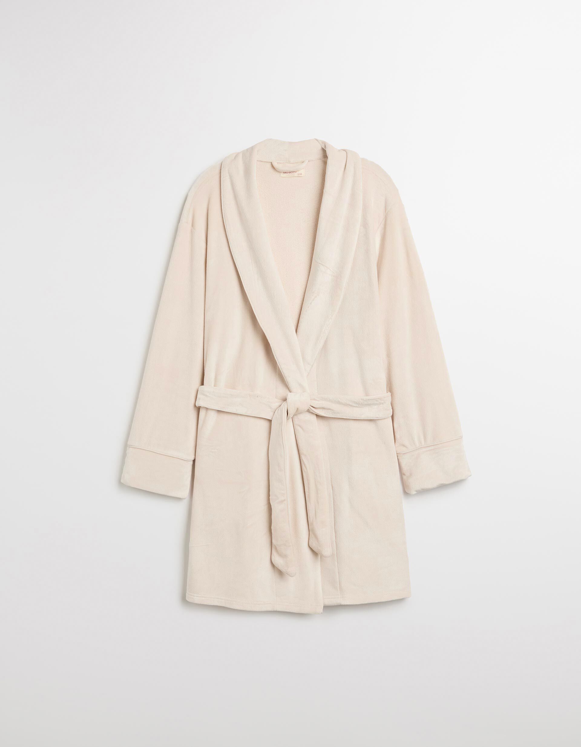 Comprar Online Robe em Veludo, Mulher, Bege Claro 