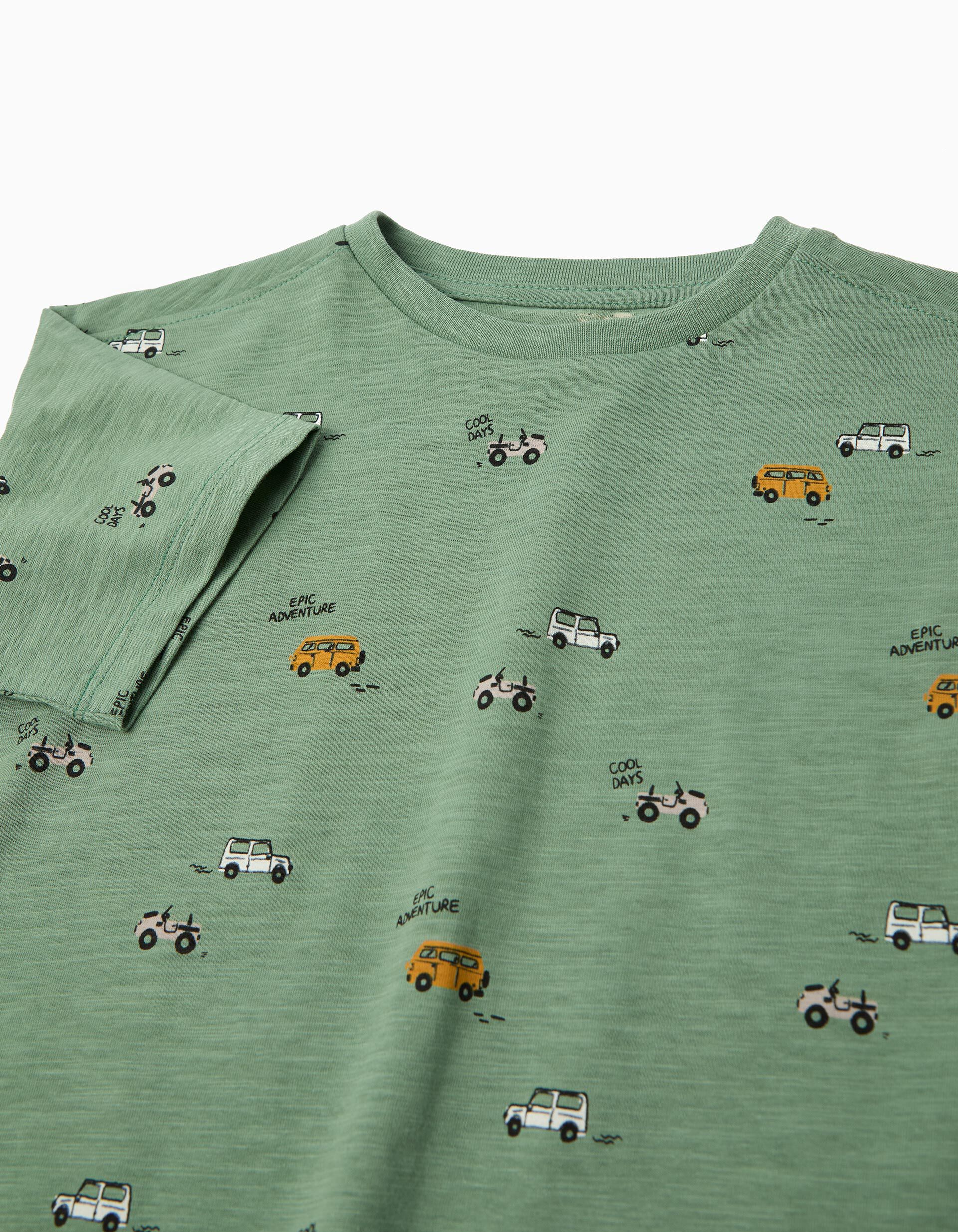 Comprar Online T-shirt Estampada, Menino, Verde Escuro