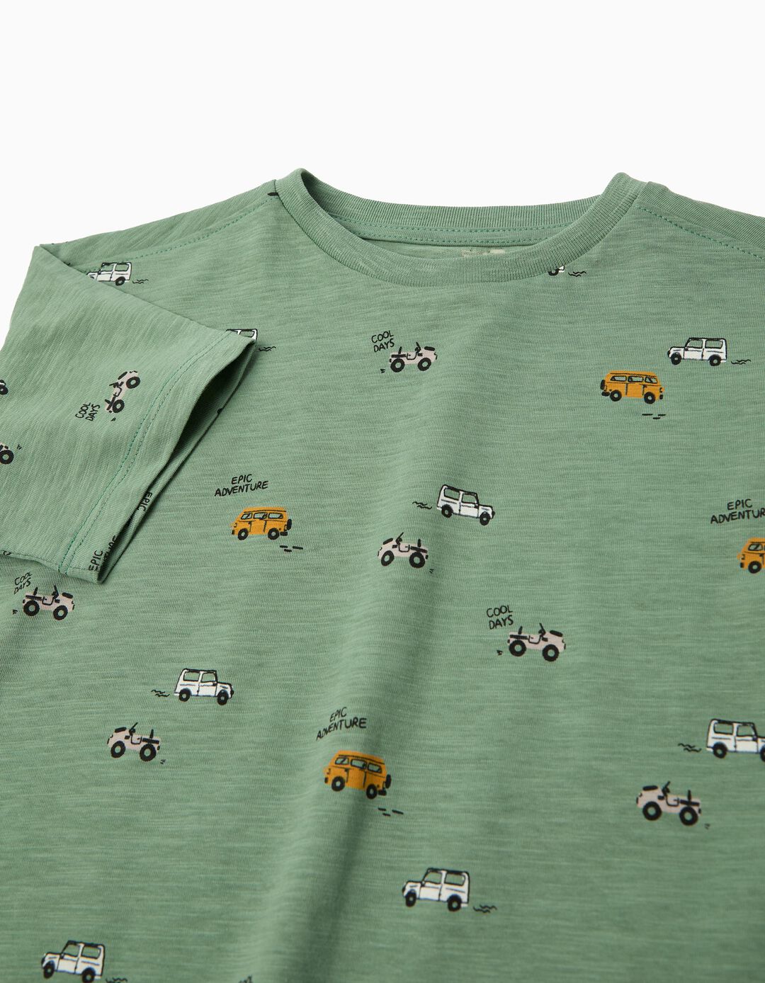 T-shirt Estampada, Menino, Verde Escuro