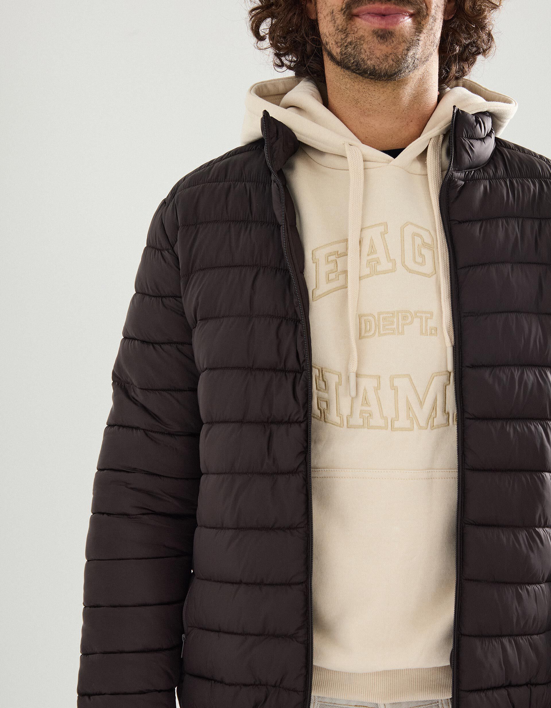 Comprar Online Casaco Acolchoado, Homem, Castanho Escuro