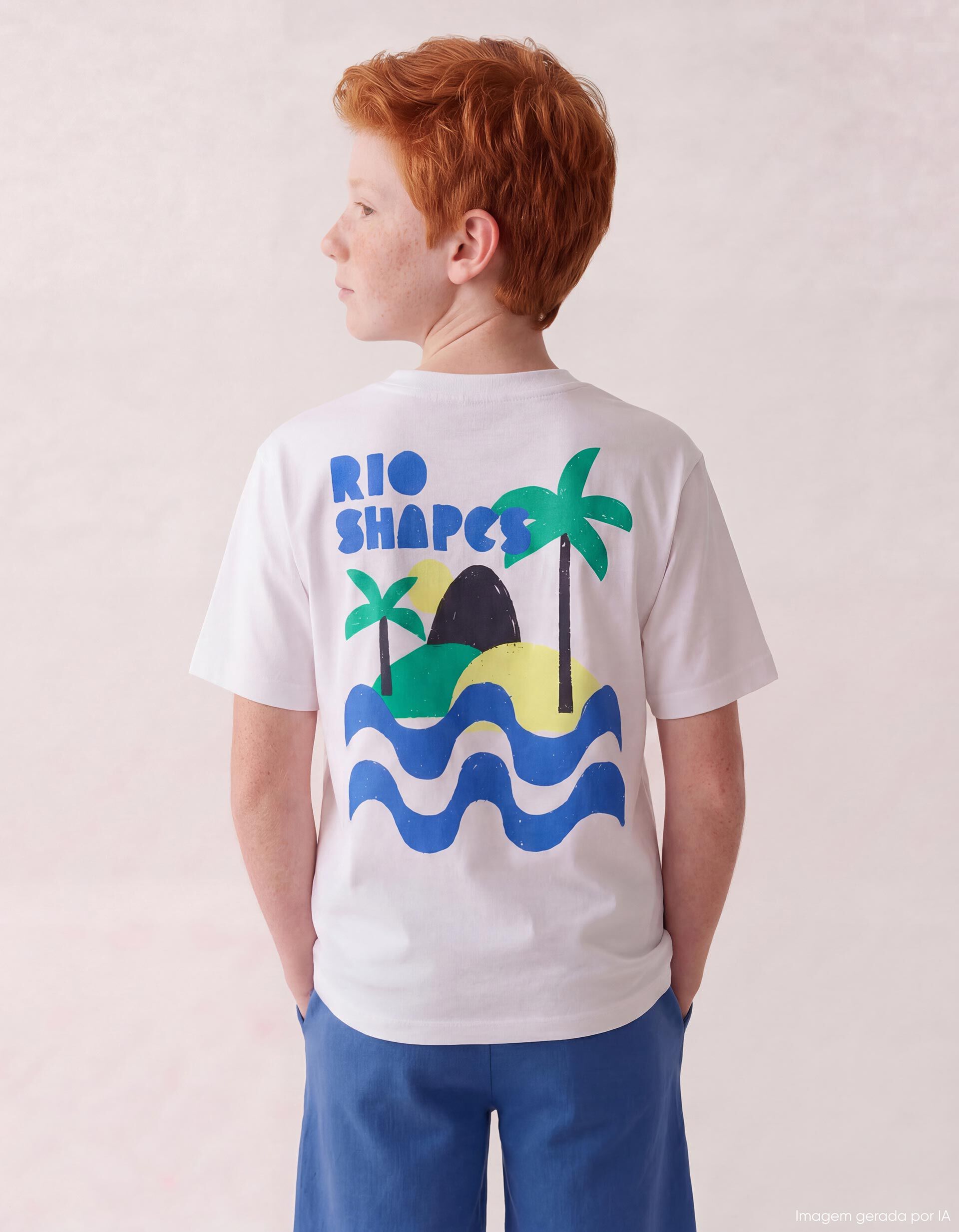 Comprar Online T-shirt Estampado, Menino, Branco