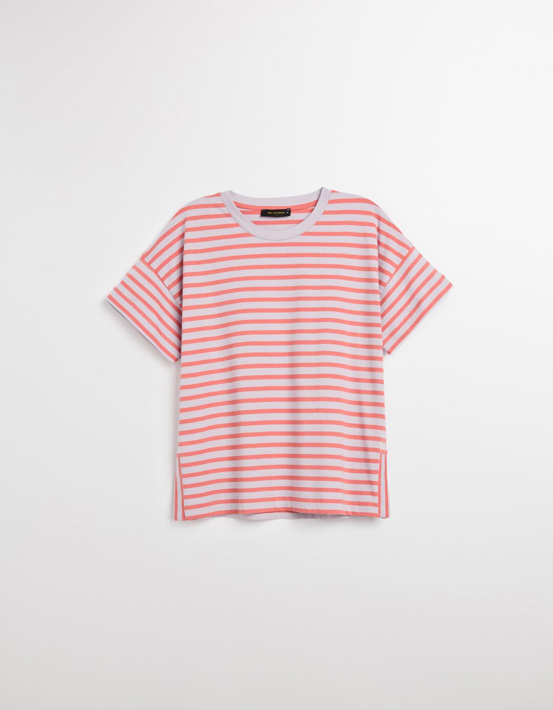 T-shirt de Riscas, Mulher, Roxo