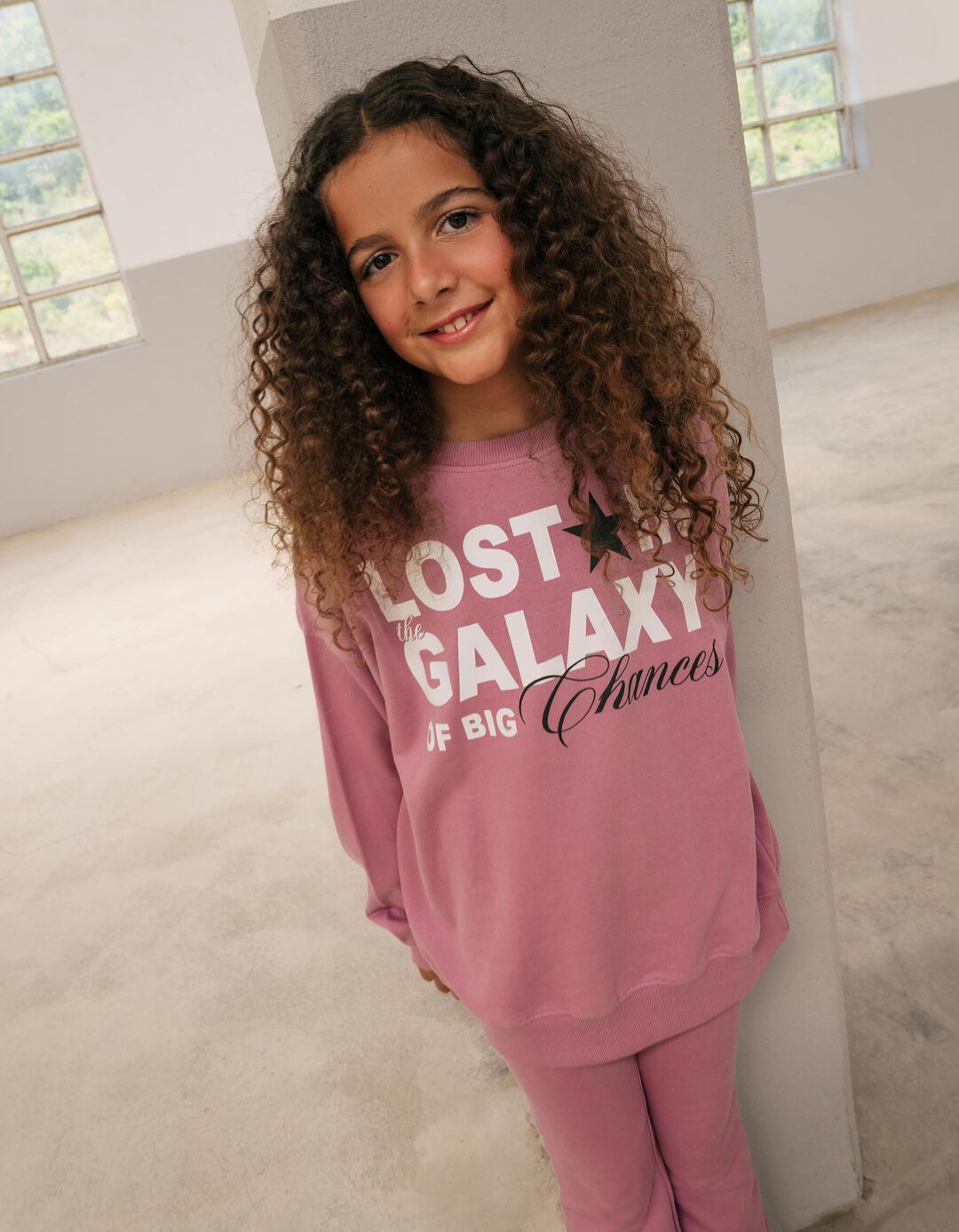 Conjunto De Felpa, Menina, Rosa