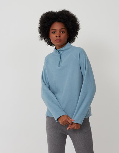 Polar Fleece Sweatshirt, Women, Blue
